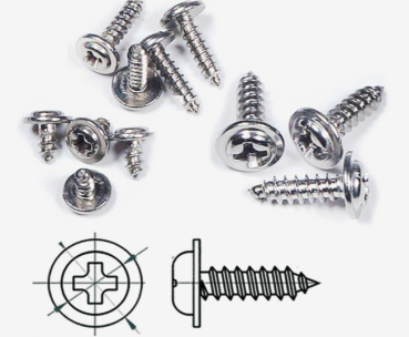 50991218 Blechschrauben mit Bund Kreuzschlitz 2,6x14mm 30Stk.